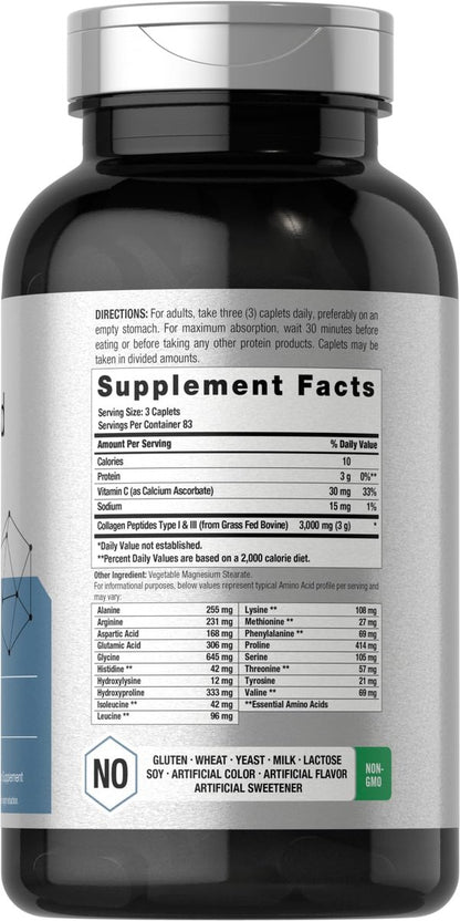 Horbäach Aminosäure-Komplex 3000 mg | 250 Kapseln | Non-GMO, Glutenfrei