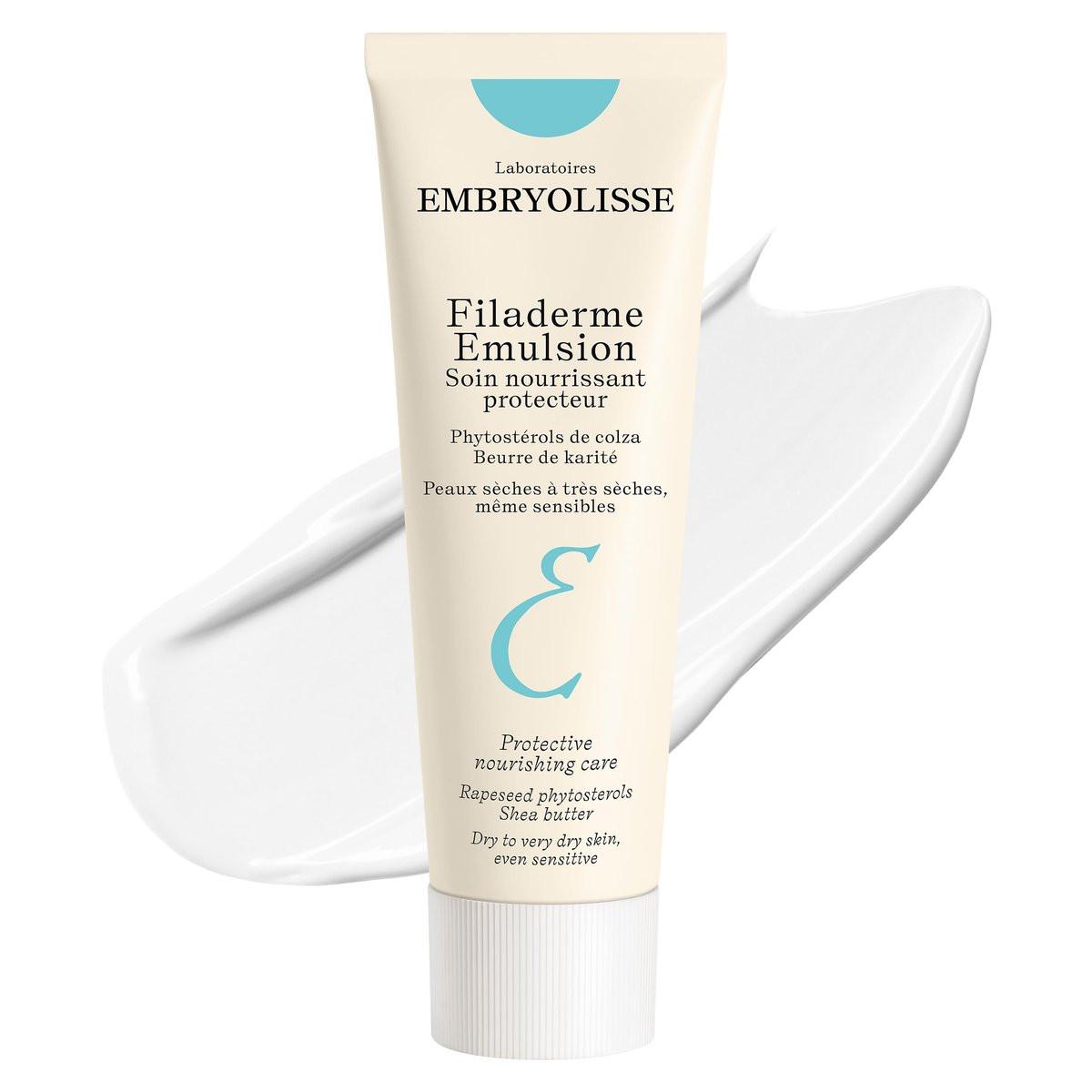 Embryolisse Filaderme Emulsion Gesichtsfeuchtigkeitscreme, Intensive Pflege für trockene Haut mit Aloe Vera & Sheabutter, 75 ml