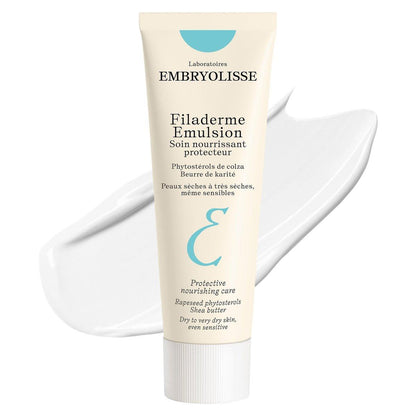 Embryolisse Filaderme Emulsion Gesichtsfeuchtigkeitscreme, Intensive Pflege für trockene Haut mit Aloe Vera & Sheabutter, 75 ml