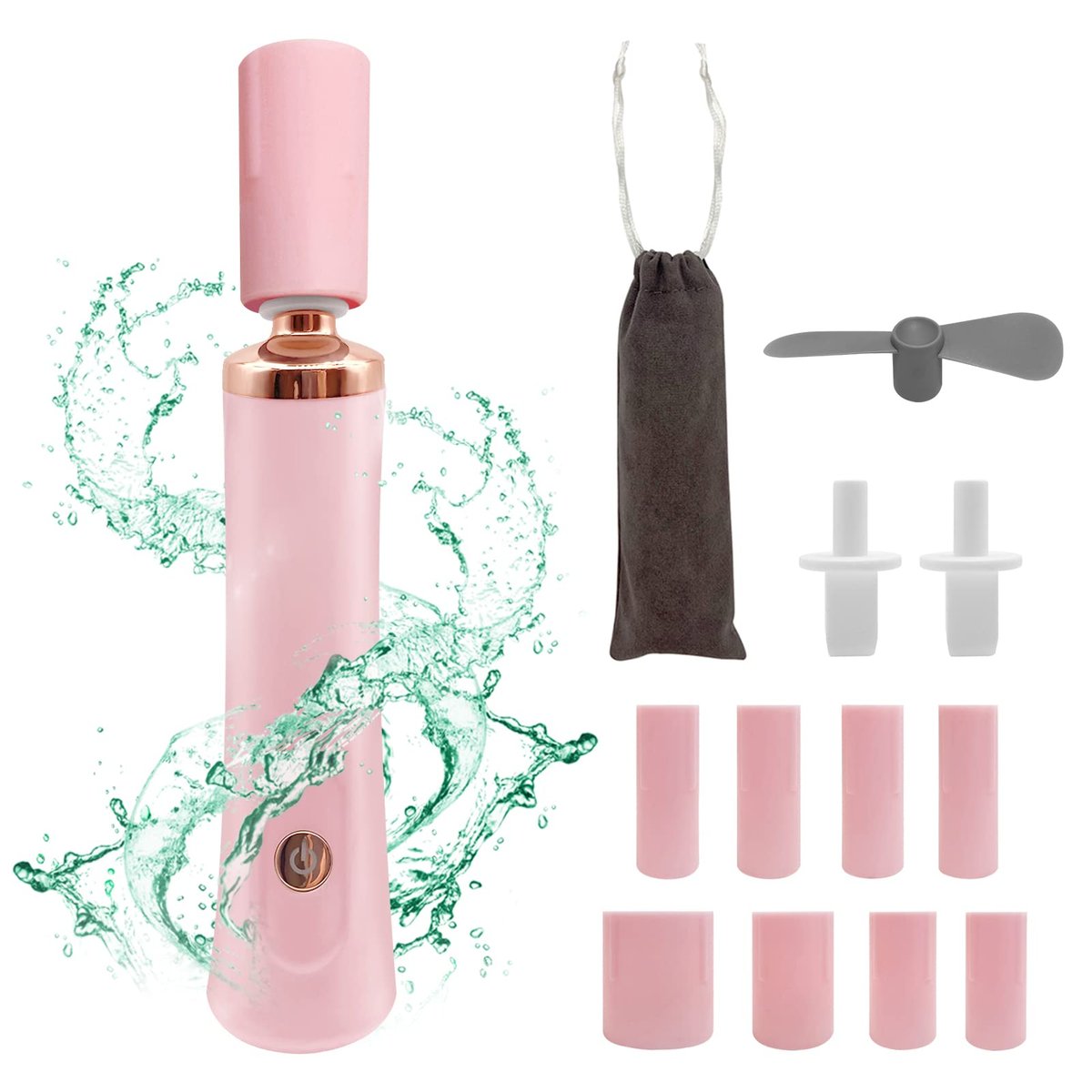 ZLMONDEE Rosa Elektrischer Nagellack-Shaker, Klebstoff-Shaker für Wimpernverlängerungen, Wimpernlack-Shaker, Zeitersparnis, freihändiges Werkzeug