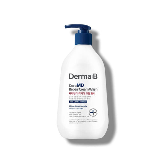 Derma B CeraMD Repair Cream Wash – Duftfreie, parabenfreie Reinigung für trockene, empfindliche Haut, 400 ml
