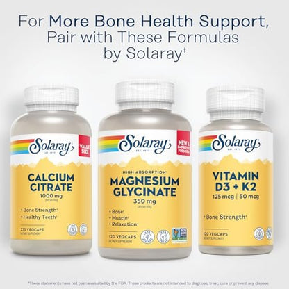 SOLARAY Magnesium Glycinat Kapseln, cheliertes Magnesiumbisglycinat mit BioPerin, hochabsorbierendes Magnesiumpräparat – Knochen-, Muskel-, Herzunterstützung, vegan (30 Portionen, 120 Kapseln)