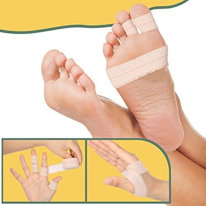 Nuanchu 2 Rollen elastischer Klebeverband, flexibler Sportverband für Knöchel, Knie und Handgelenk, Tierverband, Pferdeverband (2,5 cm breit, apricot)