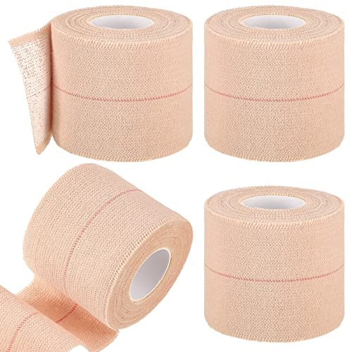 BBTO 4 Rollen elastisches Klebeband, selbstklebende Bandage, flexible Stretchbinden für Sport, Knöchel, Knie und Handgelenk, 5 Yard (2 Zoll breit)