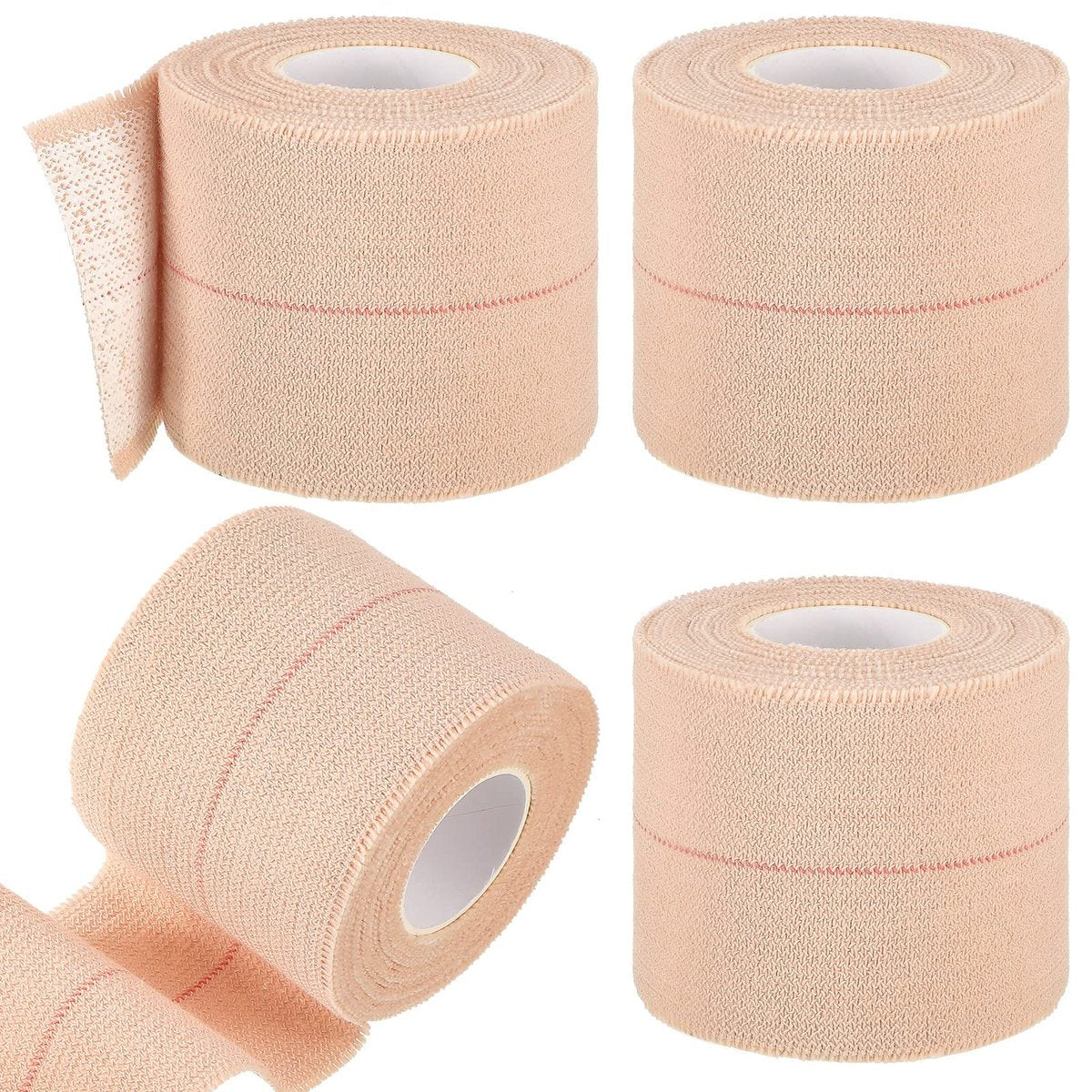 BBTO 4 Rollen elastisches Klebeband, selbstklebende Bandage, flexible Stretchbinden für Sport, Knöchel, Knie und Handgelenk, 5 Yard (2 Zoll breit)