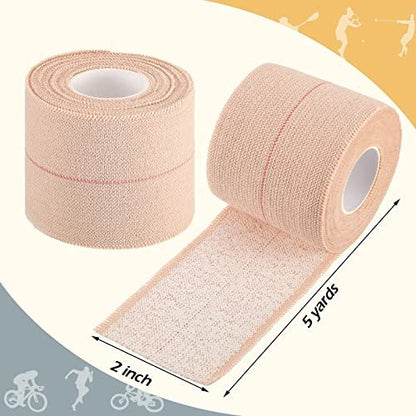 BBTO 4 Rollen elastisches Klebeband, selbstklebende Bandage, flexible Stretchbinden für Sport, Knöchel, Knie und Handgelenk, 5 Yard (2 Zoll breit)