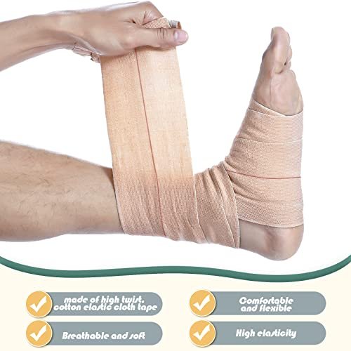 BBTO 4 Rollen elastisches Klebeband, selbstklebende Bandage, flexible Stretchbinden für Sport, Knöchel, Knie und Handgelenk, 5 Yard (2 Zoll breit)