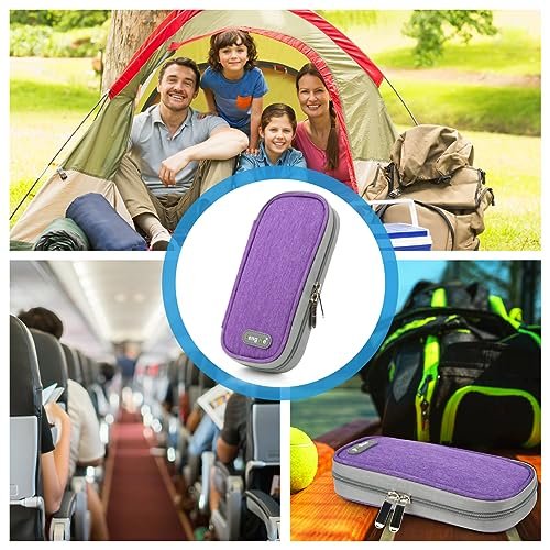 YOUSHARES Insulin Kühltasche für Reisen, Diabetiker-Reisetasche TSA-geprüft mit 2 Kühlakkus für GLP-1, Ozempic, Insulin-Pens und -Fläschchen – Täglicher Gebrauch & Reise