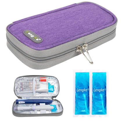 YOUSHARES Insulin Kühltasche für Reisen, Diabetiker-Reisetasche TSA-geprüft mit 2 Kühlakkus für GLP-1, Ozempic, Insulin-Pens und -Fläschchen – Täglicher Gebrauch & Reise