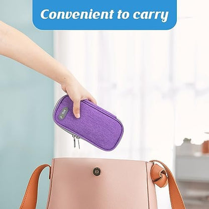 YOUSHARES Insulin Kühltasche für Reisen, Diabetiker-Reisetasche TSA-geprüft mit 2 Kühlakkus für GLP-1, Ozempic, Insulin-Pens und -Fläschchen – Täglicher Gebrauch & Reise