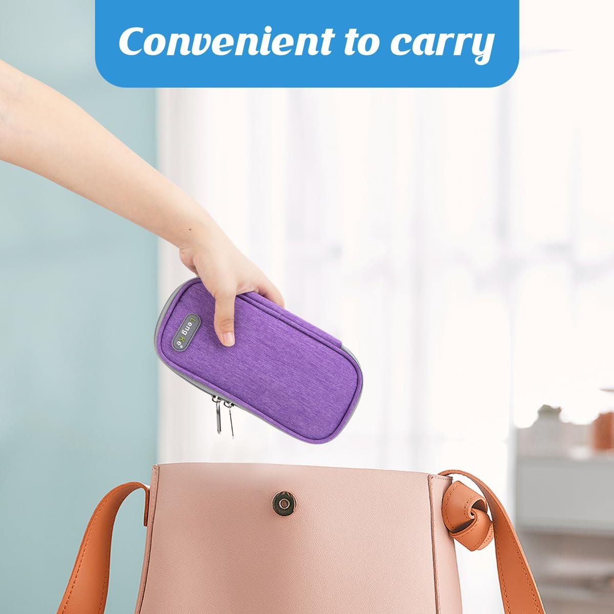 YOUSHARES Insulin Kühltasche für Reisen, Diabetiker-Reisetasche TSA-geprüft mit 2 Kühlakkus für GLP-1, Ozempic, Insulin-Pens und -Fläschchen – Täglicher Gebrauch & Reise