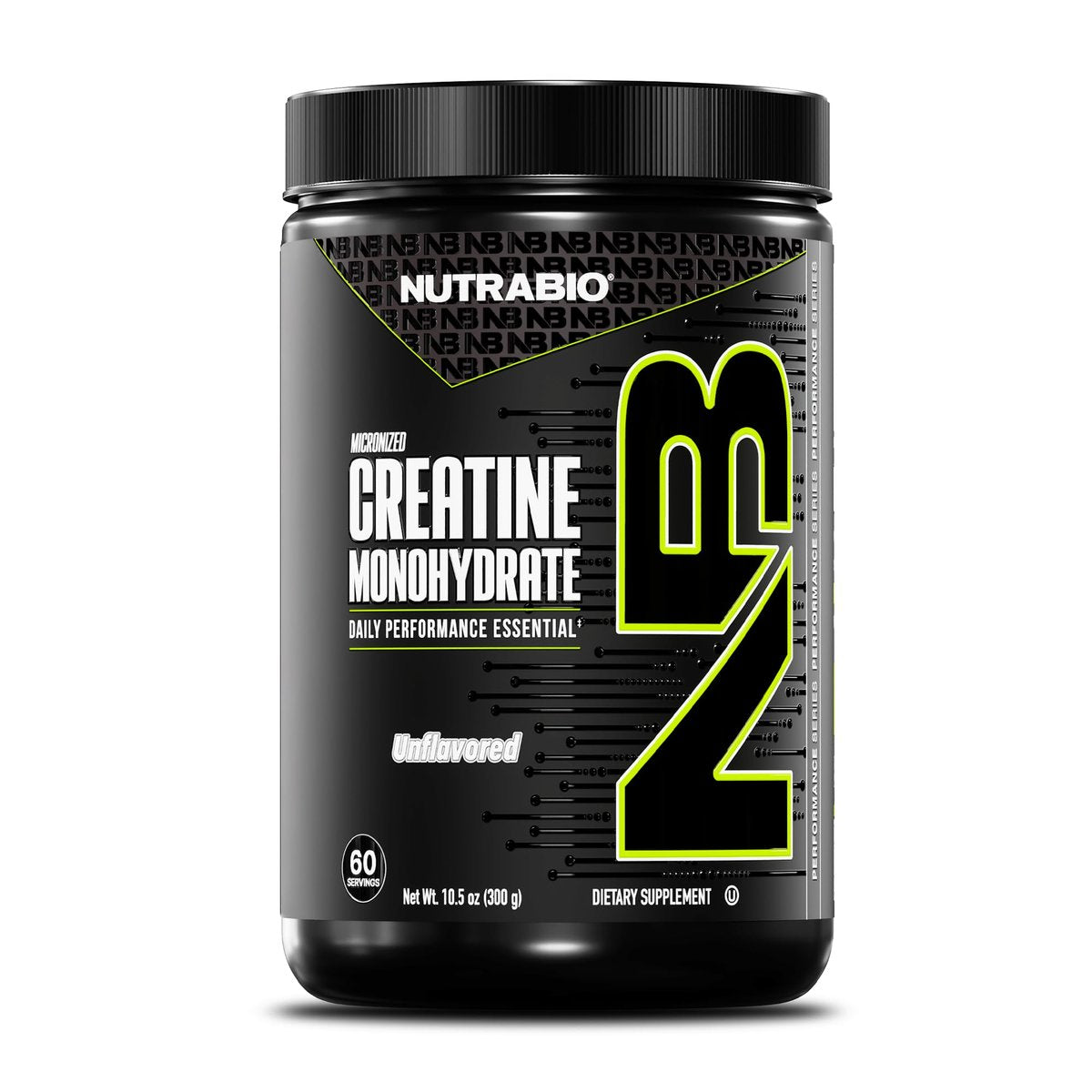 NutraBio Pure Micronized Creatine Monohydrat-Pulver, ungesüßt, 300 g – unterstützt Muskelenergie, Erholung und Kraft – HPLC-getestetes Creatin-Pulver für Männer und Frauen