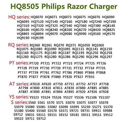 HQ8505 Rasierer Ladekabel 15V AC Adapter Netzteil für Philips Norelco S7000 S5000 S3000 Serie, MG5750 MG7790 Elektrorasierer Barttrimmer - 1 Meter