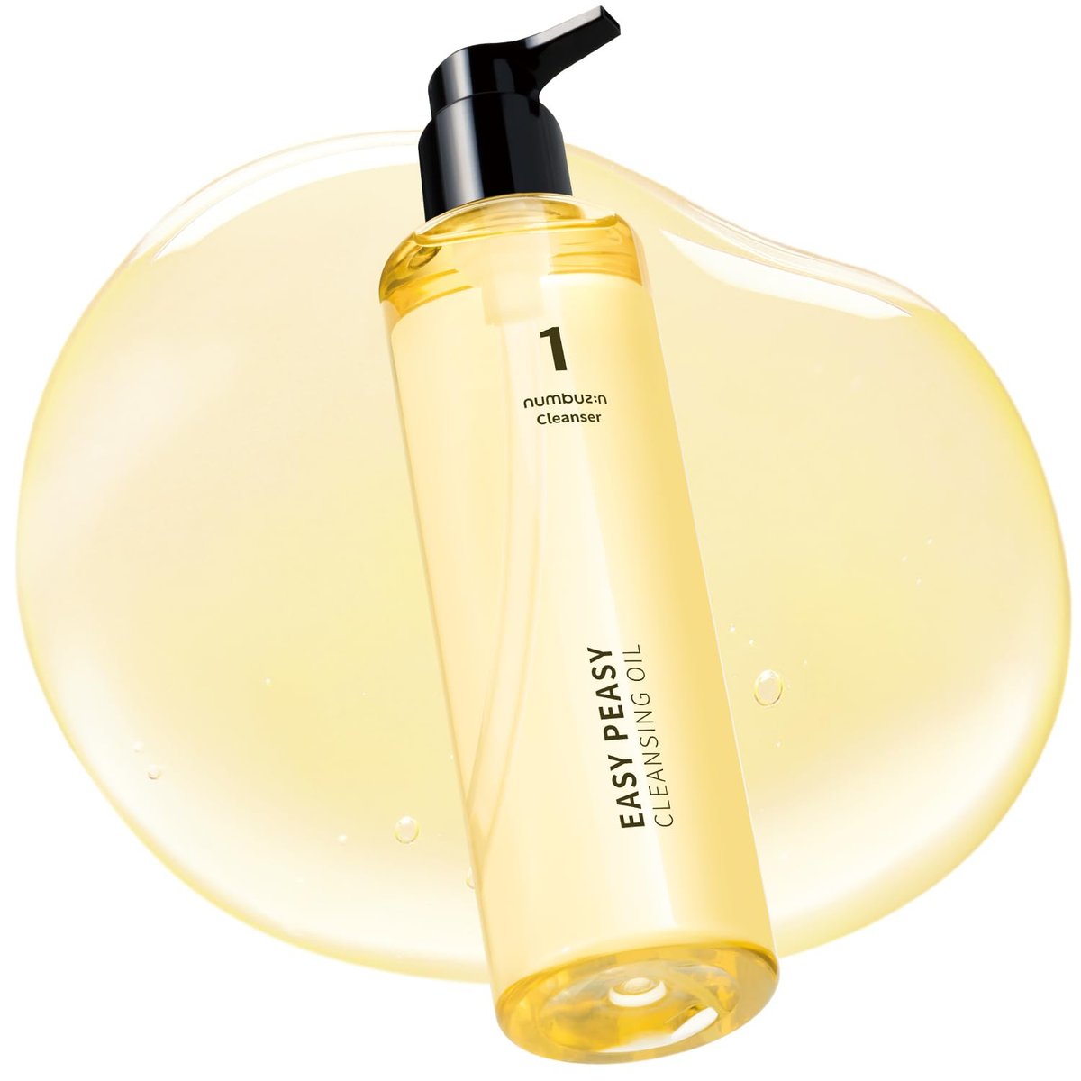 numbuzin No.1 Easy Peasy Cleansing Oil – Leichter Make-up-Entferner & Gesichtsreiniger, wasserfestes Make-up & Mitesserpflege, Mais- & Macadamiasamenöl, duftstofffrei, 200 ml