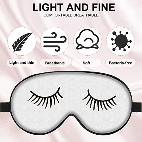 8-teiliges lustiges Schlafmasken-Set aus Seide – Verstellbare Schlafbrille für erholsamen Schlaf, Reisen, Nickerchen, Meditation (Elegante Farben)