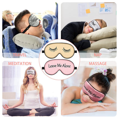 8-teiliges lustiges Schlafmasken-Set aus Seide – Verstellbare Schlafbrille für erholsamen Schlaf, Reisen, Nickerchen, Meditation (Elegante Farben)