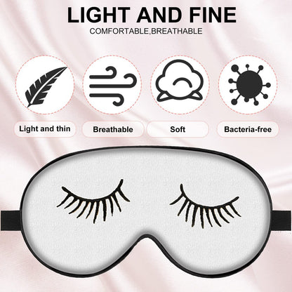 8-teiliges lustiges Schlafmasken-Set aus Seide – Verstellbare Schlafbrille für erholsamen Schlaf, Reisen, Nickerchen, Meditation (Elegante Farben)