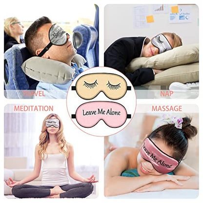 8-teiliges lustiges Schlafmasken-Set aus Seide – Verstellbare Schlafbrille für erholsamen Schlaf, Reisen, Nickerchen, Meditation (Elegante Farben)