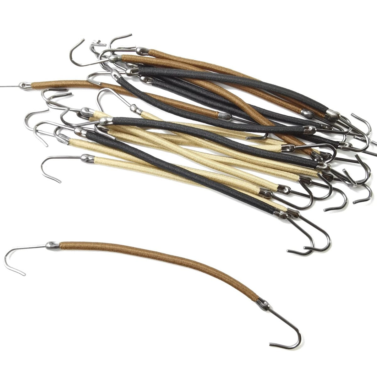NSBELL 40 Stück Ponytail Haken Elastische Bänder Haargummis Haarbänder Haarstyling für Frauen und Mädchen (Schwarz und Apricot)