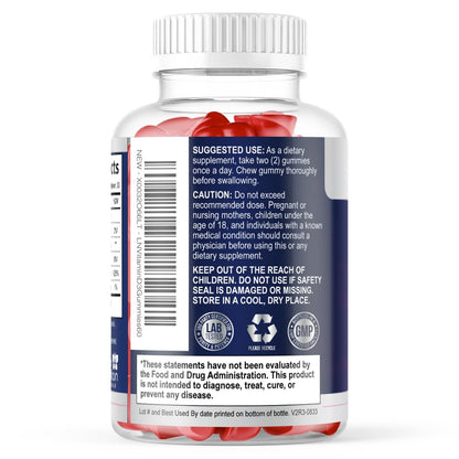 Vitamin D3 Gummis 125 mcg (5000 IE) pro Portion - 3-fache Stärke Immununterstützung & Knochenunterstützung, Vitamin-D-Gummi-Nahrungsergänzungsmittel, Nature's Berry D Vitaminpräparat, Himbeergeschmack - 60 Gummis