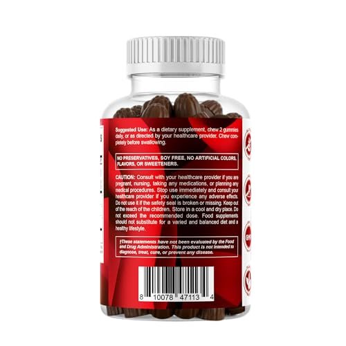 Vitamatic Sauerkirsch (360 mg) mit Selleriesamen (30 mg) 10:1 Extrakt & Kurkuma 20:1 Extrakt (10 mg) - (pro Portion/2 Gummis) - 60 Gummis (2er-Pack)