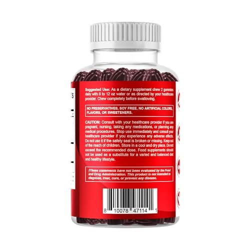 Vitamatic Cranberry Gummies mit D-Mannose, Probiotika, Vitamin C – Pflanzlicher Extrakt – Vegan, Nicht-GVO – 60 Stück