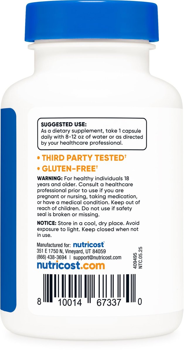 Nutricost Nattokinase 2.000FU, 120 Kapseln – Glutenfrei, Nicht-GVO, Vegetariergeeignet