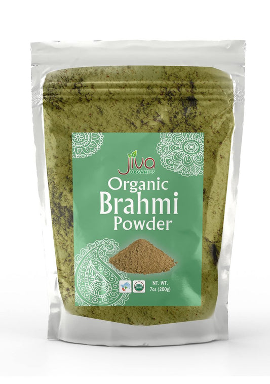 Jiva Organic Brahmi Pulver 200g | Natürliches Haarpflegepulver - Nicht-GVO - Bacopa Monnieri