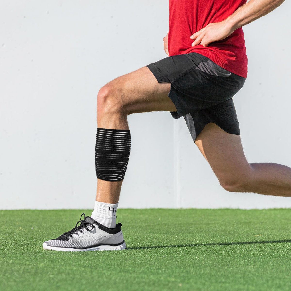 Syhood Kompressionsbandagen für Beine, Elastische Kälte-Kompressionshülse Knöchelstütze, Verstellbare Plusgröße für Männer und Frauen zur Stabilisierung von Bändern, Gelenkschmerzen, Sport (2 Stück, 180 cm)