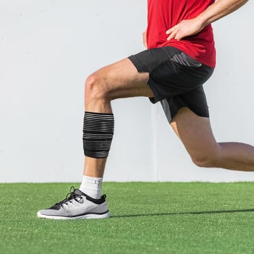 Syhood Kompressionsbandagen für Beine, Elastische Kälte-Kompressionshülse Knöchelstütze, Verstellbare Plusgröße für Männer und Frauen zur Stabilisierung von Bändern, Gelenkschmerzen, Sport (2 Stück, 180 cm)