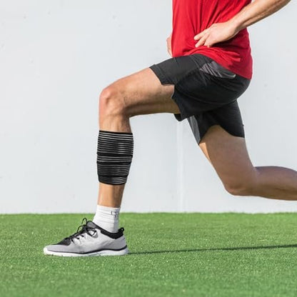 Syhood Kompressionsbandagen für Beine, Elastische Kälte-Kompressionshülse Knöchelstütze, Verstellbare Plusgröße für Männer und Frauen zur Stabilisierung von Bändern, Gelenkschmerzen, Sport (2 Stück, 180 cm)
