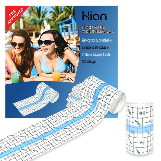 Hion Tattoo-Nachsorge-Wasserdichte Bandage – Transparente Folie 4 Zoll x 11 Yard, Zweite Haut für Schwimmen und Duschen