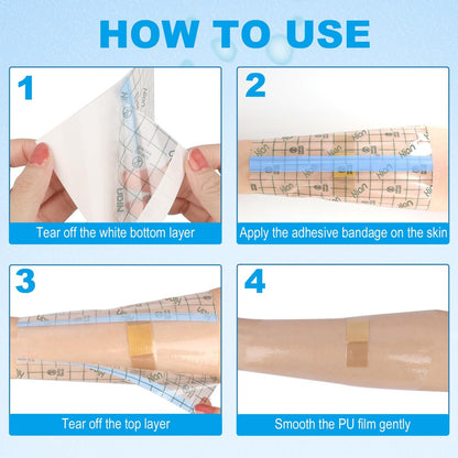 Hion Tattoo-Nachsorge-Wasserdichte Bandage – Transparente Folie 4 Zoll x 11 Yard, Zweite Haut für Schwimmen und Duschen
