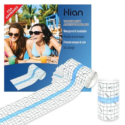 Hion Tattoo-Nachsorge-Wasserdichte Bandage – Transparente Folie 4 Zoll x 11 Yard, Zweite Haut für Schwimmen und Duschen