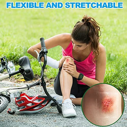 Hion Tattoo Aftercare wasserdichte Bandage (FDA-zugelassen) – Transparente Folienabdeckung, 50 vorgeschnittene Blätter, 10 x 10 cm, Second Skin Klebeband für Tätowierungen, Wundabdeckung zum Schwimmen und Duschen