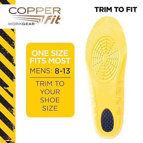 Copper Fit Work Gear Bequeme Einlegesohlen – Universelle Schuhpolster für den Arbeitsalltag