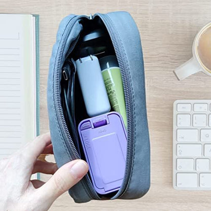 FINEPRO 0,2L Tragbarer Nadel-Entsorgungsbehälter [3er-Pack] für Diabetes-Pflege (0,2L, Lila+Durchsichtig)