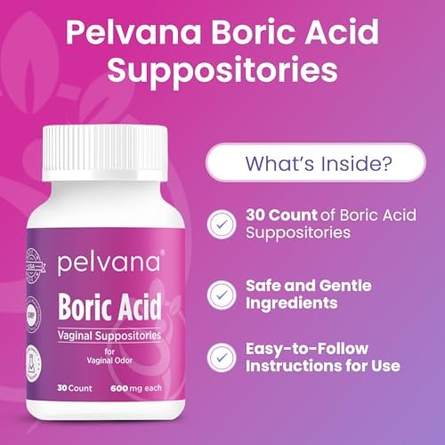 Pelvana Borsäure-Zäpfchen für Frauen - 600 mg - 30 Stück - Intimpflege & Vaginalgeruch