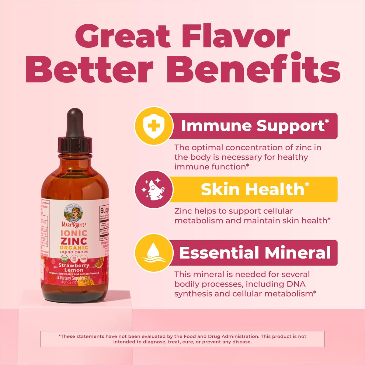 MaryRuth's Bioaktives flüssiges Zink für Kinder und Erwachsene – Immunsystem-Unterstützung, Hautgesundheit, Antioxidans, Vegan, Ohne Zucker, Glutenfrei, 118 ml