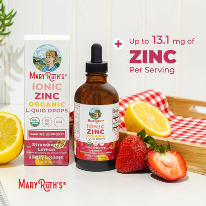 MaryRuth's Bioaktives flüssiges Zink für Kinder und Erwachsene – Immunsystem-Unterstützung, Hautgesundheit, Antioxidans, Vegan, Ohne Zucker, Glutenfrei, 118 ml