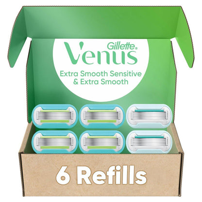 Gillette Venus Extra Smooth 5-Klingen Rasierklingen Nachfüllpackung (4+2 Count) – Sanfte Rasur für Frauen