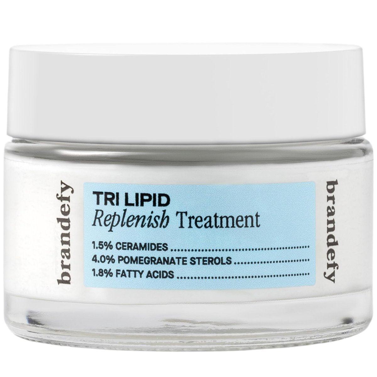 Brandefy Tri Lipid Replenish Treatment – 1,5 % Ceramide, 4,0 % Sterole, 1,8 % Fettsäuren – Peptid-Feuchtigkeitscreme, hydratisierende Gesichtscreme, hergestellt in den USA (1,6 Unzen)