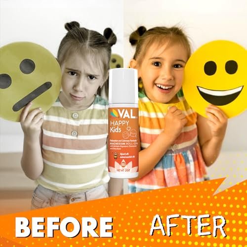 VAL Magnesium Roll-On für Kinder | Sanftes Zechstein Magnesiumchlorid | Entspannung für Tag und Nacht | Beruhigung & Stimmungsunterstützung | mit Kamille, Sheabutter & ätherischen Ölen | Hergestellt in den USA | 89 ml