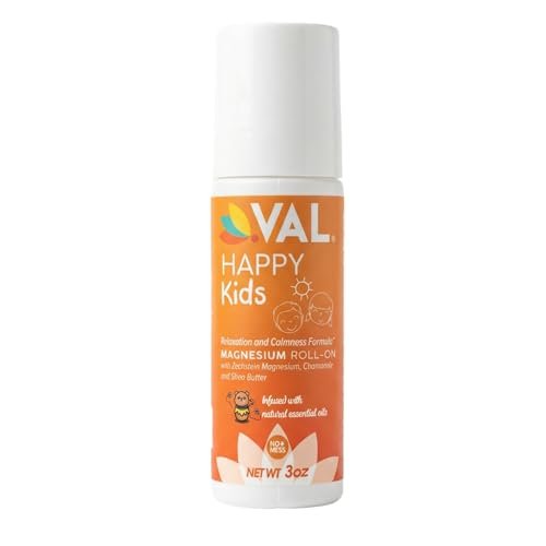 VAL Magnesium Roll-On für Kinder | Sanftes Zechstein Magnesiumchlorid | Entspannung für Tag und Nacht | Beruhigung & Stimmungsunterstützung | mit Kamille, Sheabutter & ätherischen Ölen | Hergestellt in den USA | 89 ml