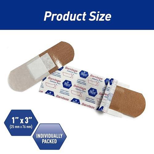 MED PRIDE Hypoallergene Latexfreie Stoff-Pflaster, nicht haftendes Pad, steril, einzeln verpackt (1'' x 3'' - 100 Stück)