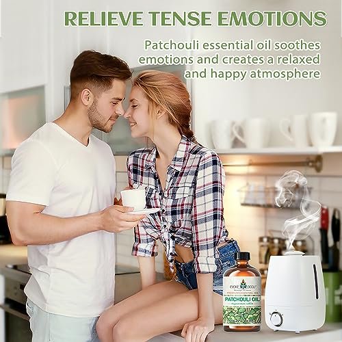 EVOKE OCCU Patchouli Ätherisches Öl für Diffuser, Hautduft, DIY Kerzen- und Seifenherstellung - 118 ml
