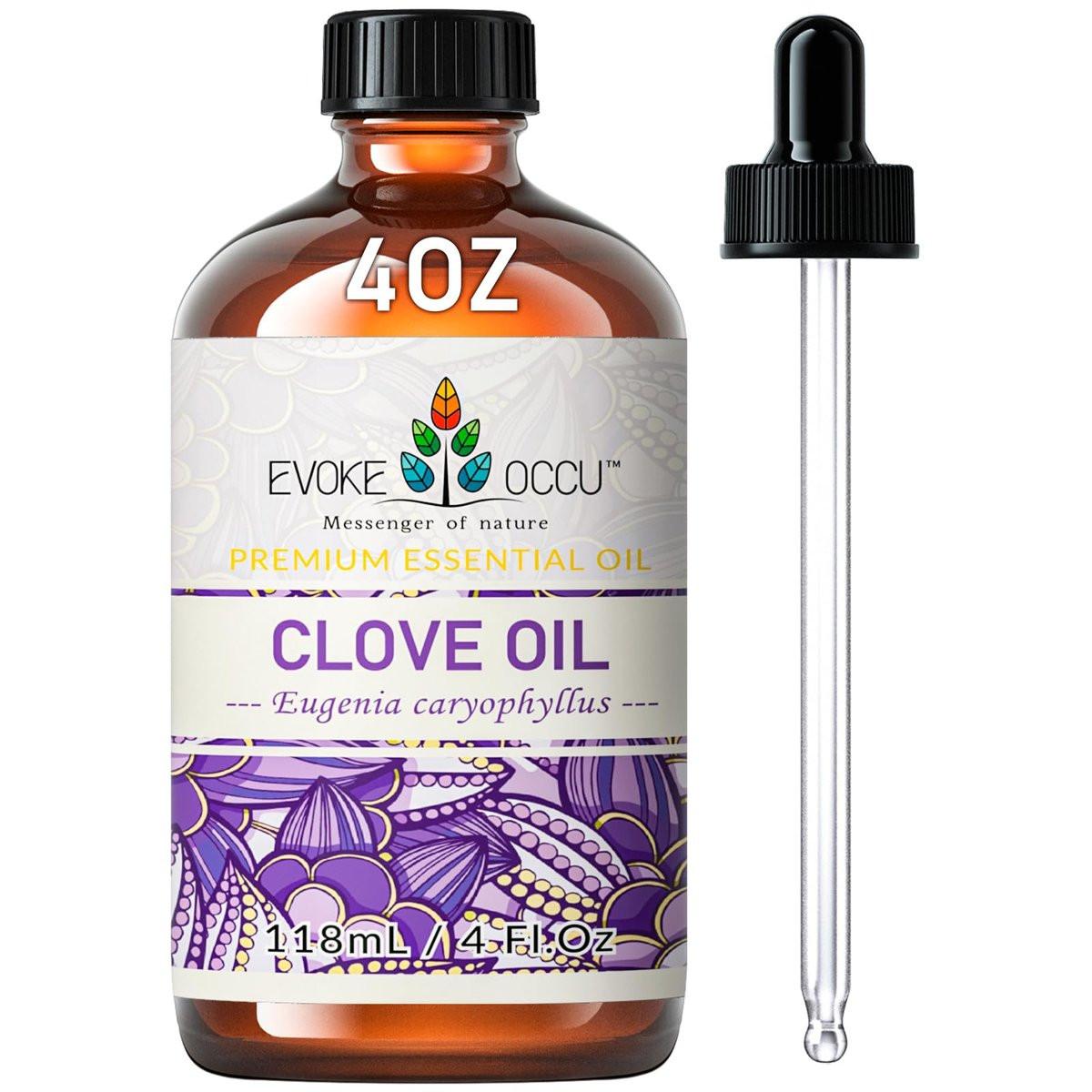 EVOKE OCCU Nelkenöl für Zähne und Zahnfleisch – Mundpflege, Zahnschmerzlinderung & frischer Atem – DIY Mundspülung – 118 ml