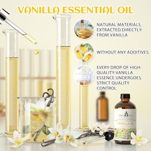 EVOKE OCCU Vanille Ätherisches Öl – 118 ml – für Entspannung im Home Office, Wohnzimmer, Diffuser, Kerzen, Seife