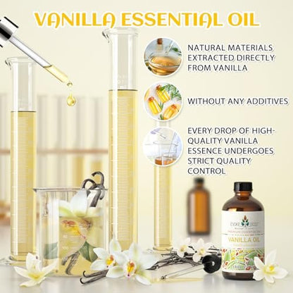 EVOKE OCCU Vanille Ätherisches Öl – 118 ml – für Entspannung im Home Office, Wohnzimmer, Diffuser, Kerzen, Seife