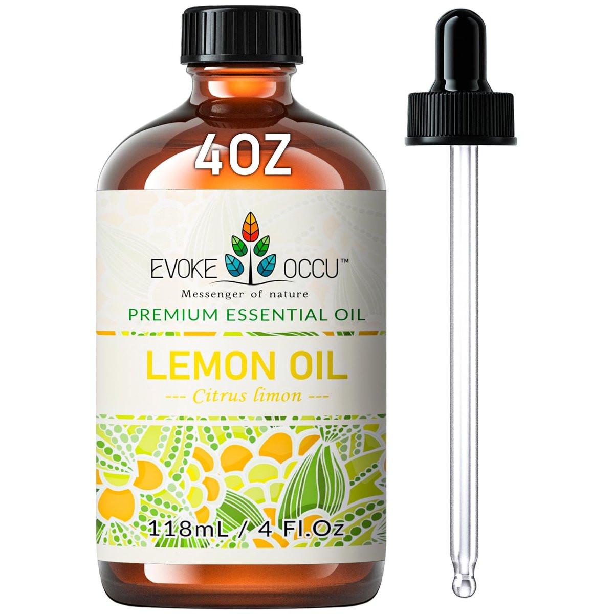 EVOKE OCCU Zitronen-Ätherisches Öl für reinigende Haut, Diffuser, Massage - 118 ml